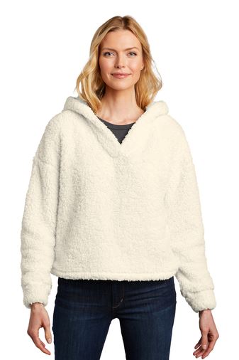 Ladies sherpa sweater in marshallow