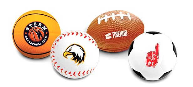 squeezable branded balls